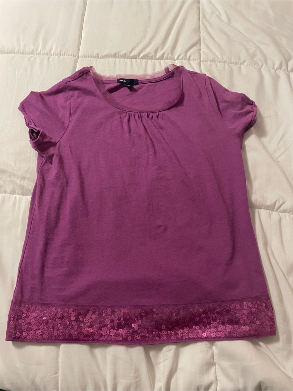 GAP Magenta Sequin-Hem Bandeau Sleep Top